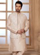 Festive Wear Thread Embroidered Nehru Jacket Set